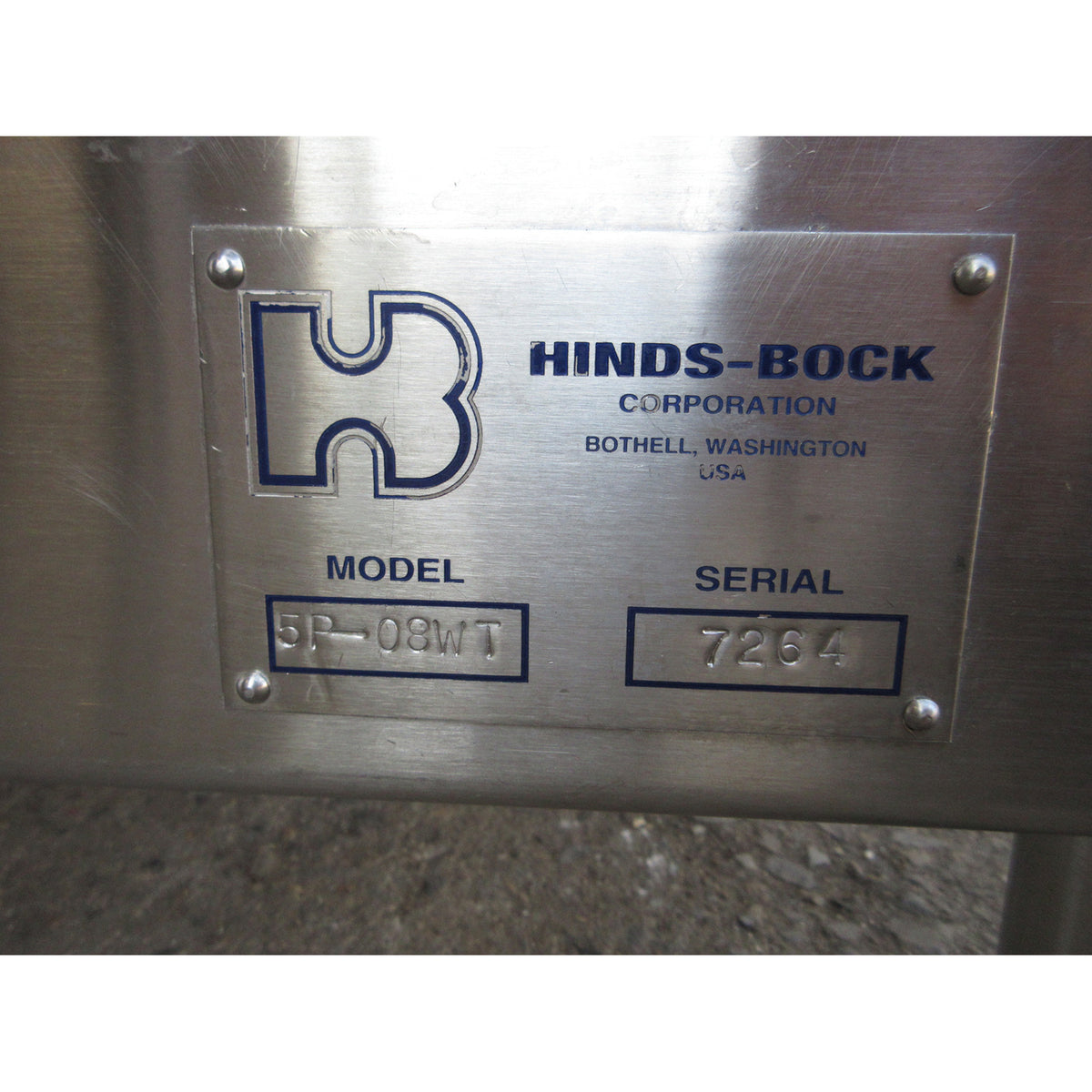 Hinds-Bock 5P-08WT Muffin Depositor, Used Excellent Condition