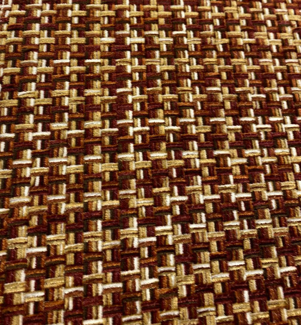 Touro Chenille Upholstery Fabric - Rustic Red Basketweave, 54" Width (1 Yard)
