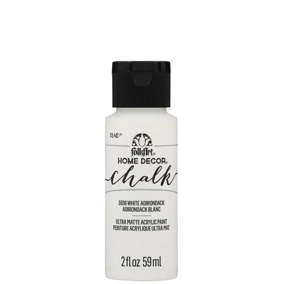 FolkArt Chalk Acrylic Paint - White Adirondack (2 oz Bottle)