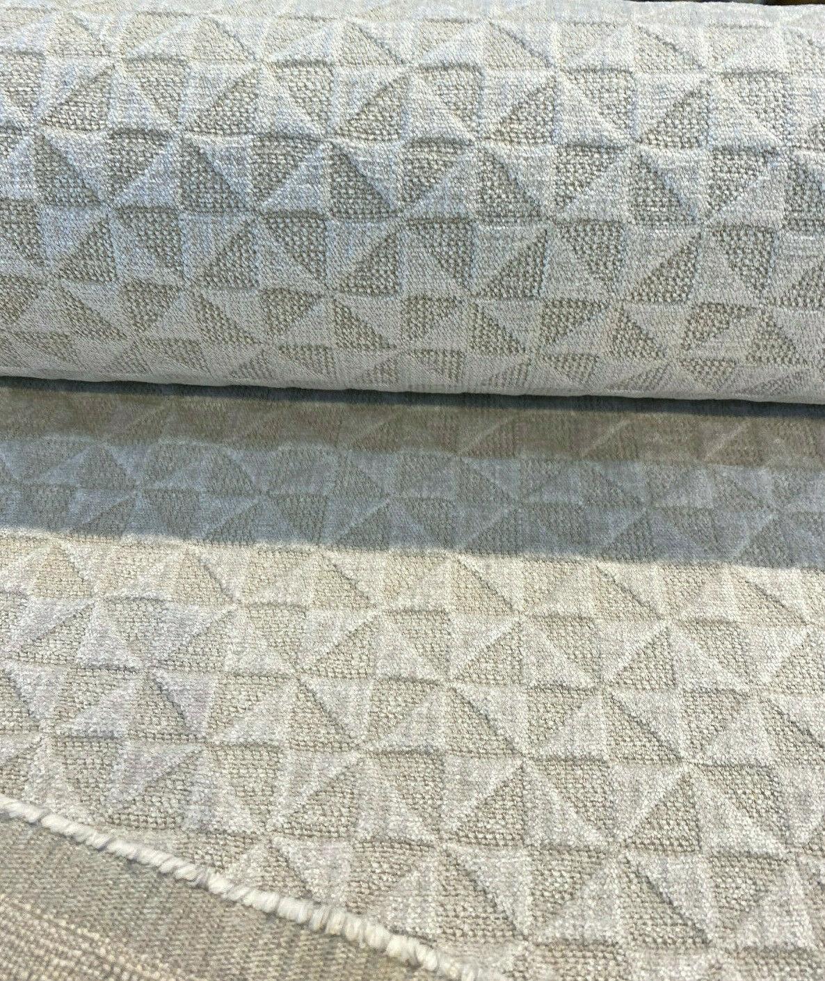 Macon Sand Soft Raised Chenille Fabric - Taupe Mini Diamond, 56" Width (1 Yard)