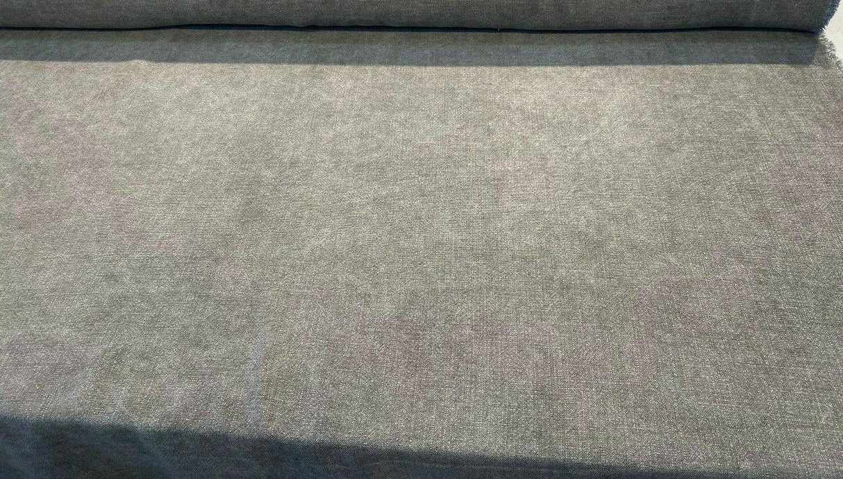 Belgian Linen Drifter Linen Fabric - Vintage Gray, Shabby Chic, 56" Width (By The Yard)