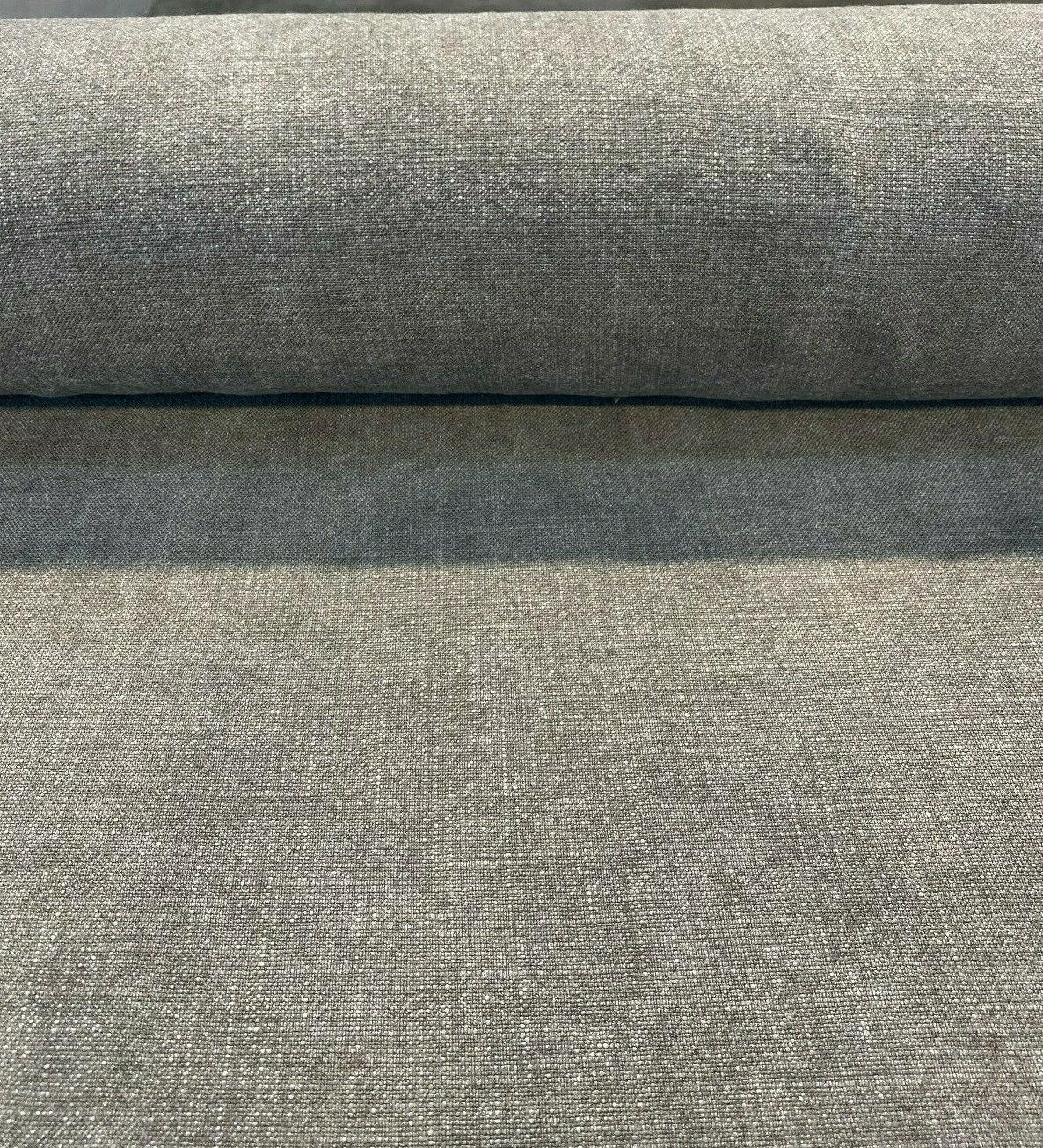 Belgian Linen Drifter Linen Fabric - Vintage Gray, Shabby Chic, 56" Width (By The Yard)