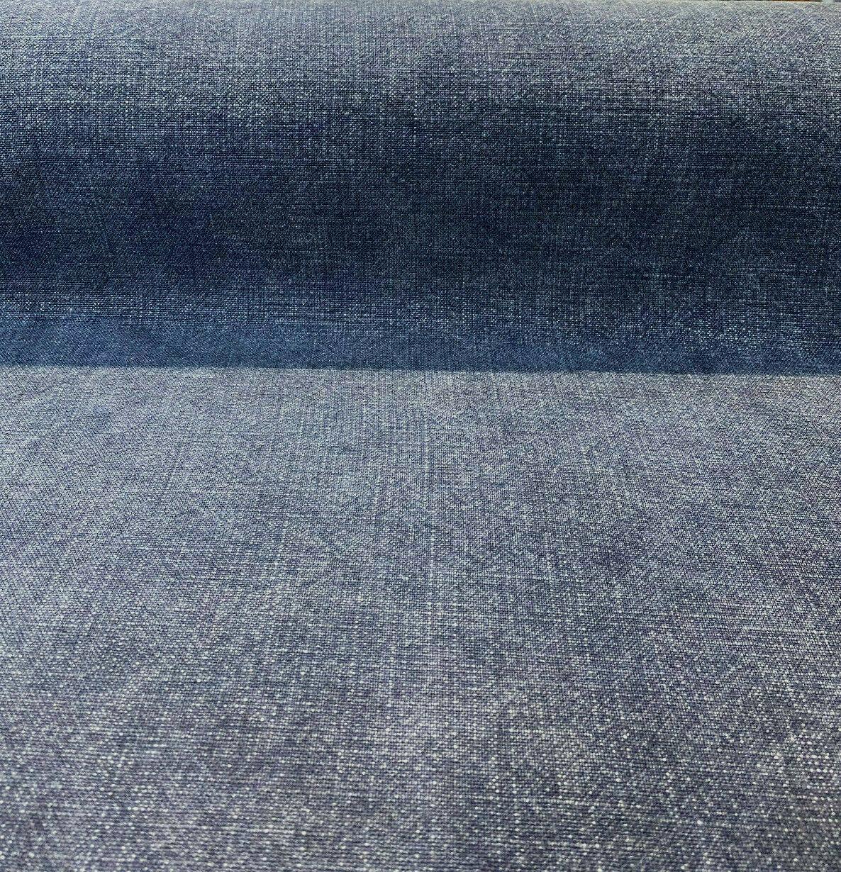 Belgian Linen Drifter Blue Baltic Linen Fabric - Baltic Blue, Shabby Chic, 56" Width (1 Yard)