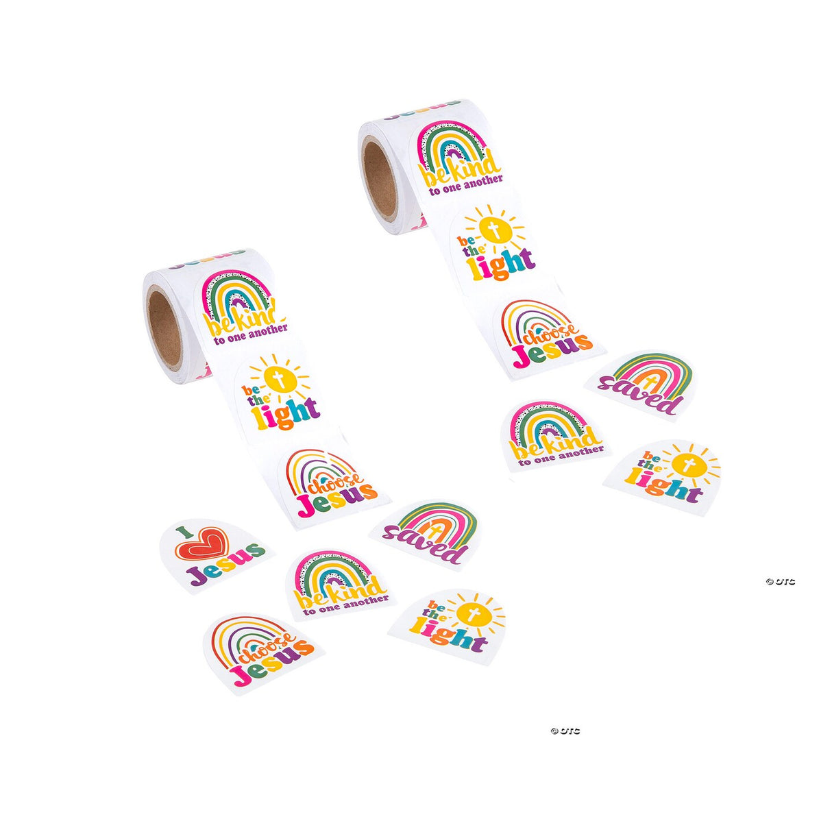 1 1/2" Bulk 100 Pc. Be Kind Rainbow Sticker Roll