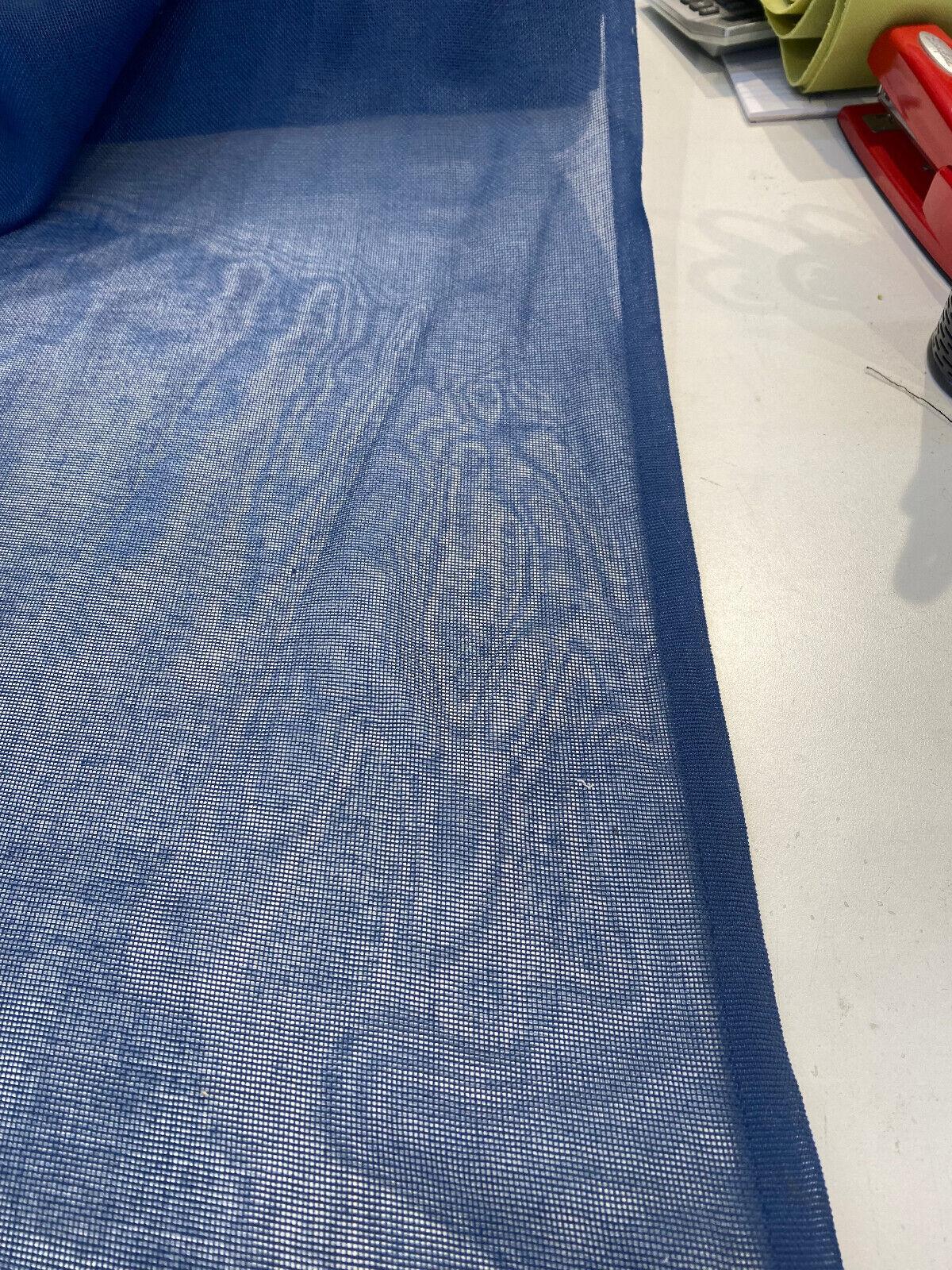 P Kaufmann Sheer Blue Tiny Net Polyester Fabric - Blue Tiny Net, 118" Width (By The Yard)
