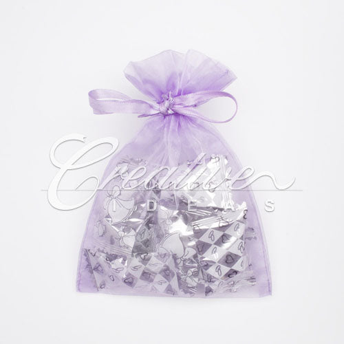 5"X 6.5" Organza Pouches-Sold By A Dozen Pieces ( 6 Pieces/Inner Pack) (Lavender)
