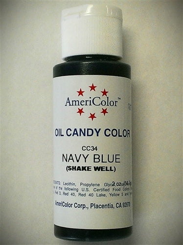 Navy Blue Oil Candy Color - AmeriColor CC34 - 2 Ounces