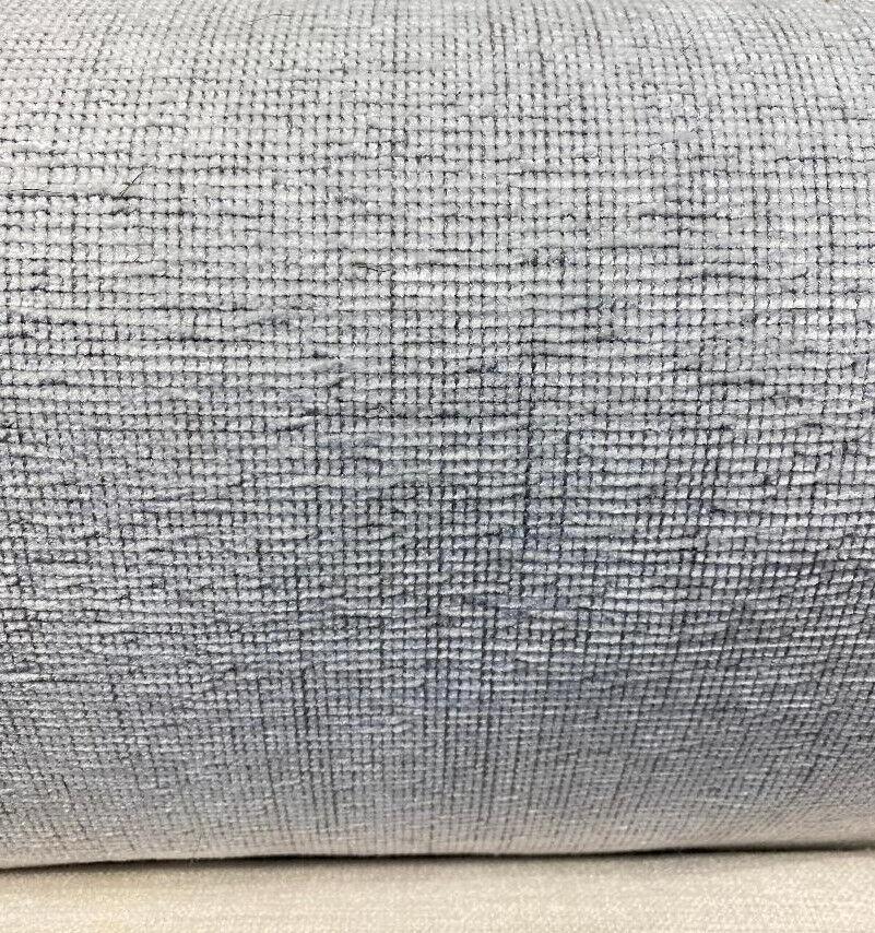 Pataya Dove Chenille Fabric - White Gray Subtle Stripes, 56" Width (1 Yard)
