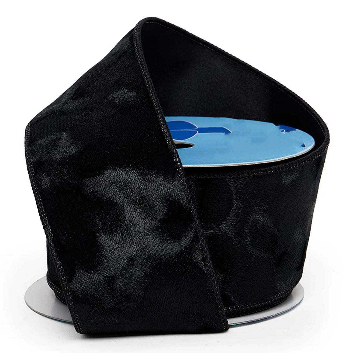 Brushed Velvet Wired Ribbon 2 1/2 '' X 10 yd Black Color 1 / roll