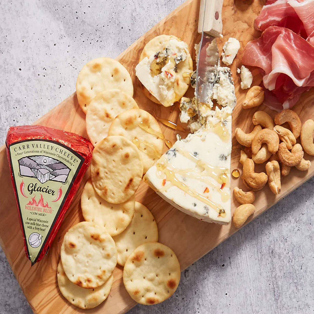 Carr Valley Glacier Wildfire Blue Spicy Blue Cheese with Pepperoncini Crumbles