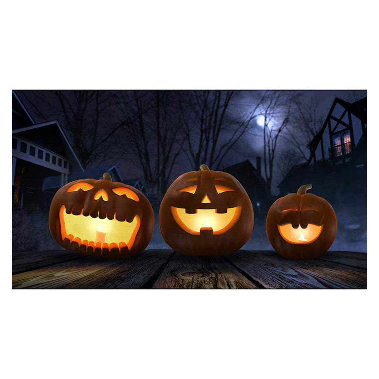 60 Inches Hanging Happy Halloween Digital Jack-o-Lantern Decoration