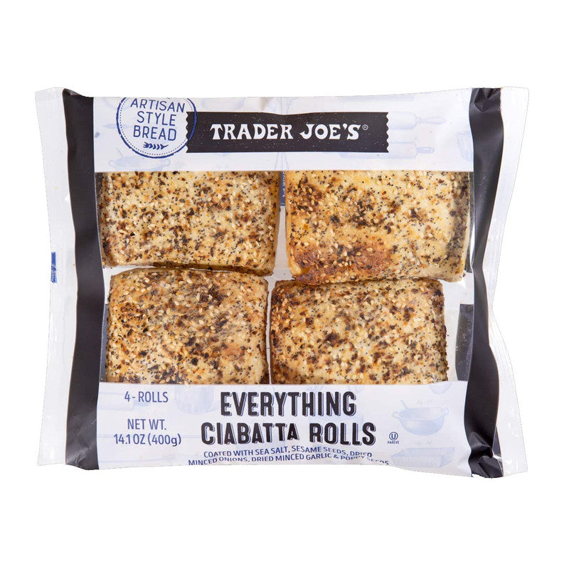 Trader Joes Everything Ciabatta Rolls/14.1 Oz