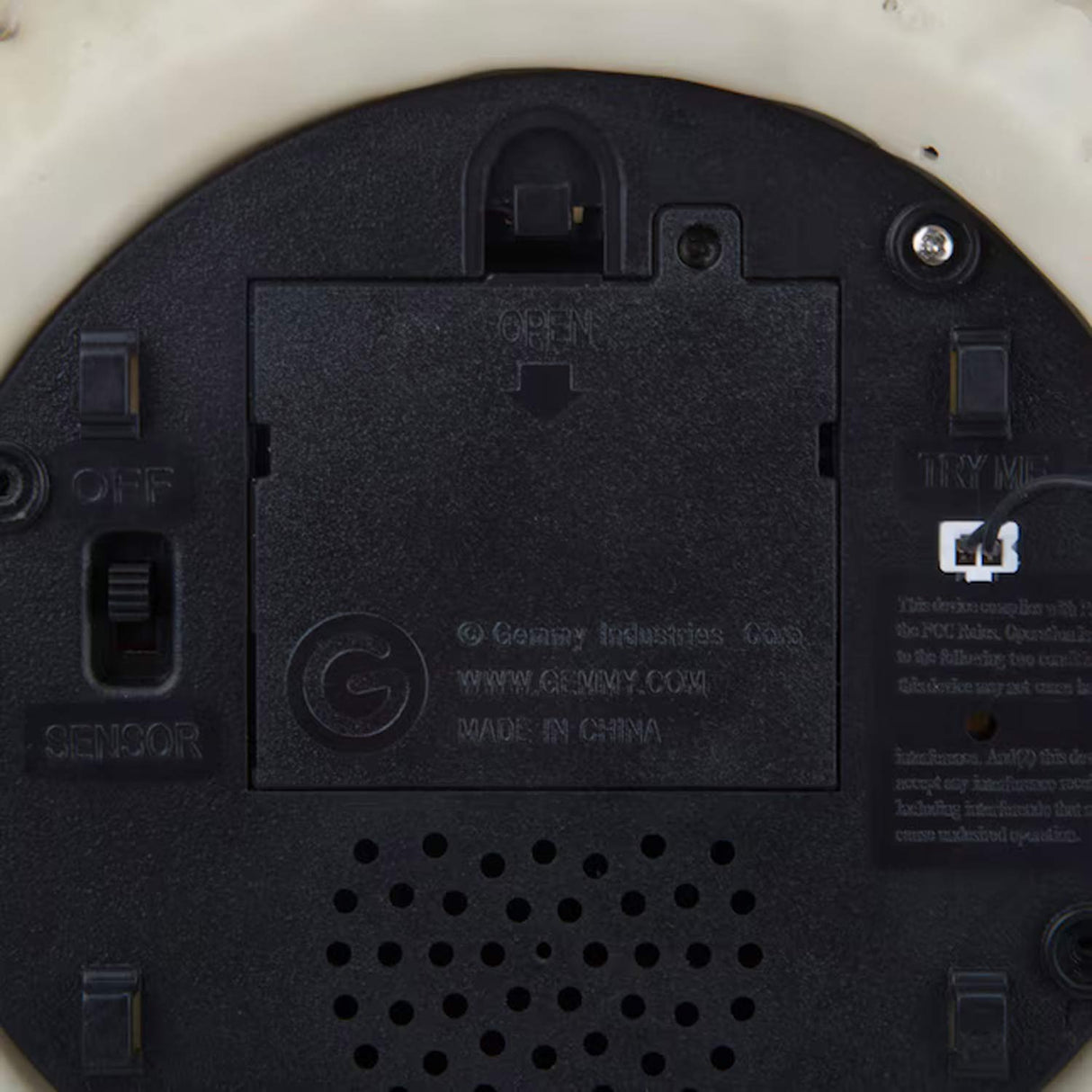 Haunted Living Lighted White Jack-O-Lantern Battery Operated Animated Halloween Decoration