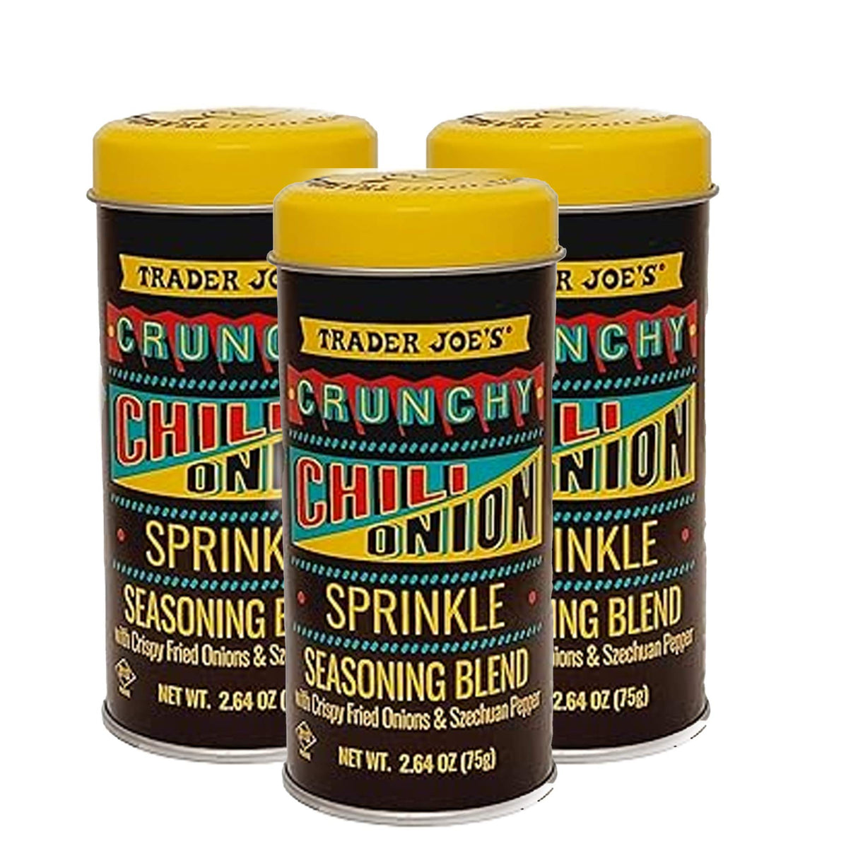 Crunchy Chili Onion Sprinkle Seasoning Blend with Crispy Fried Onions & Szechuan Pepper 2.64 oz
