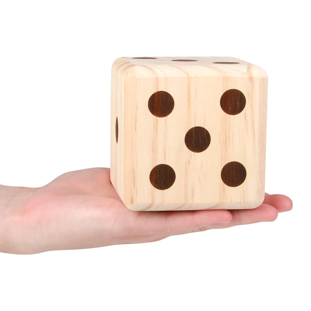 Jumbo Wooden Yard Dice 3.5" (1 Set)