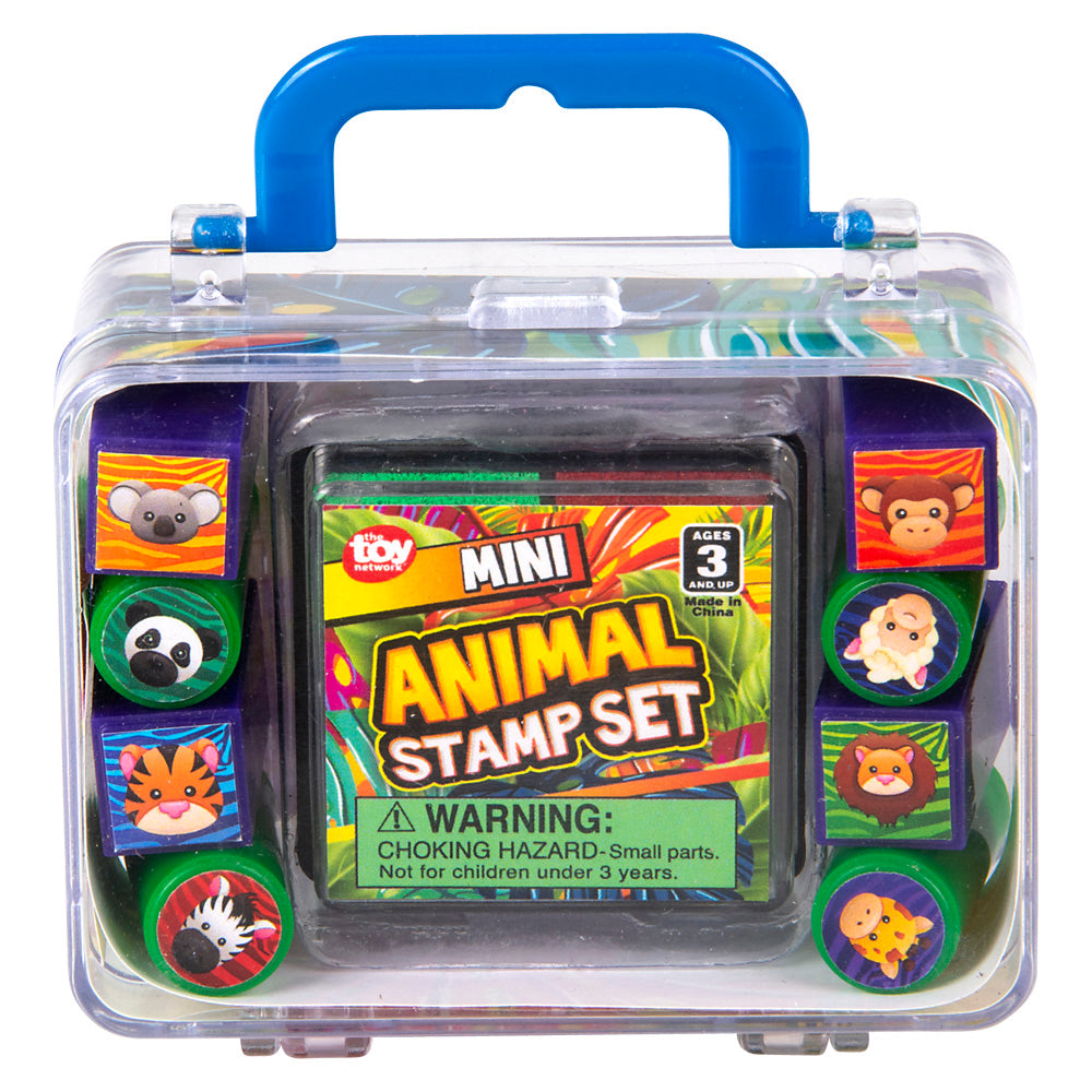 Mini Animal Stamp Set 3x2" (12 Pc Display)