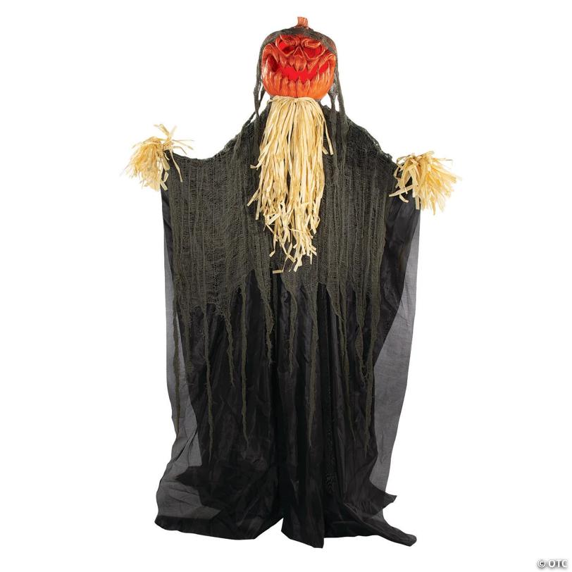 5' 6" Standing Shaking Pumpkin Reaper Halloween Decoration