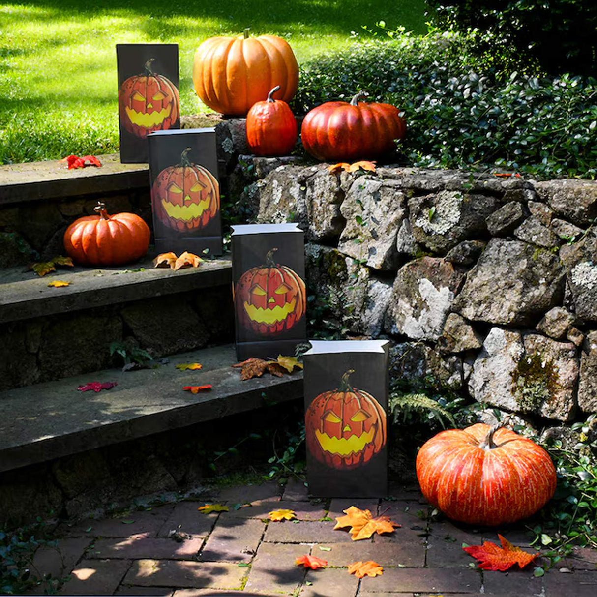0.83 Feets Freestanding Jacko Lantern Luminaria 24 Pack