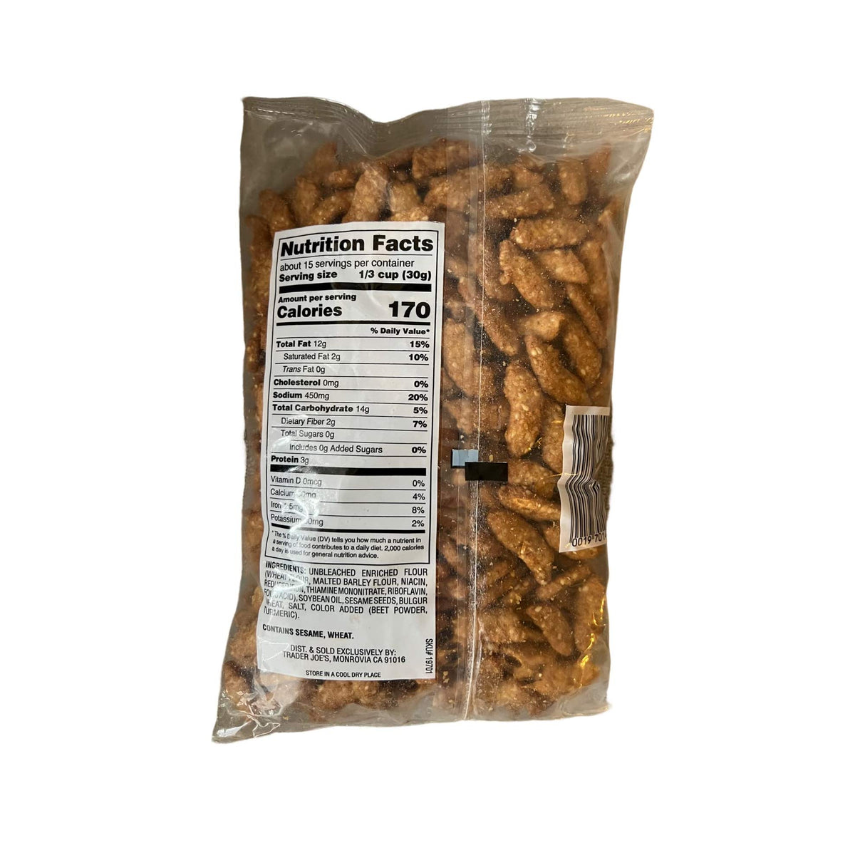 Trader Joe's Sesame Sticks,16 oz
