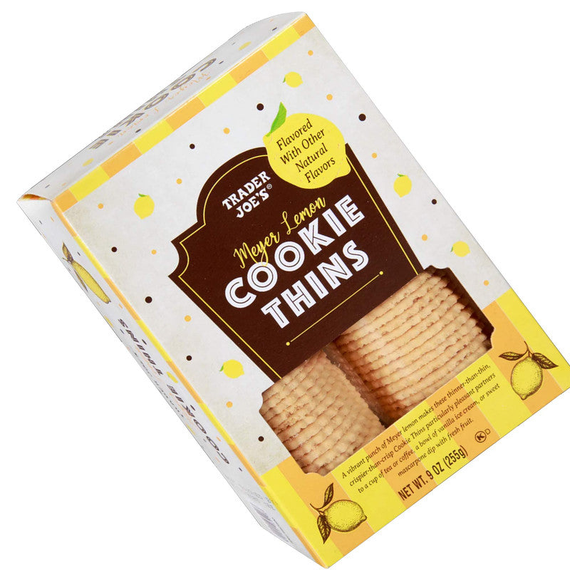 Meyer Lemon Cookie Thins 9 oz Crisp & Citrusy