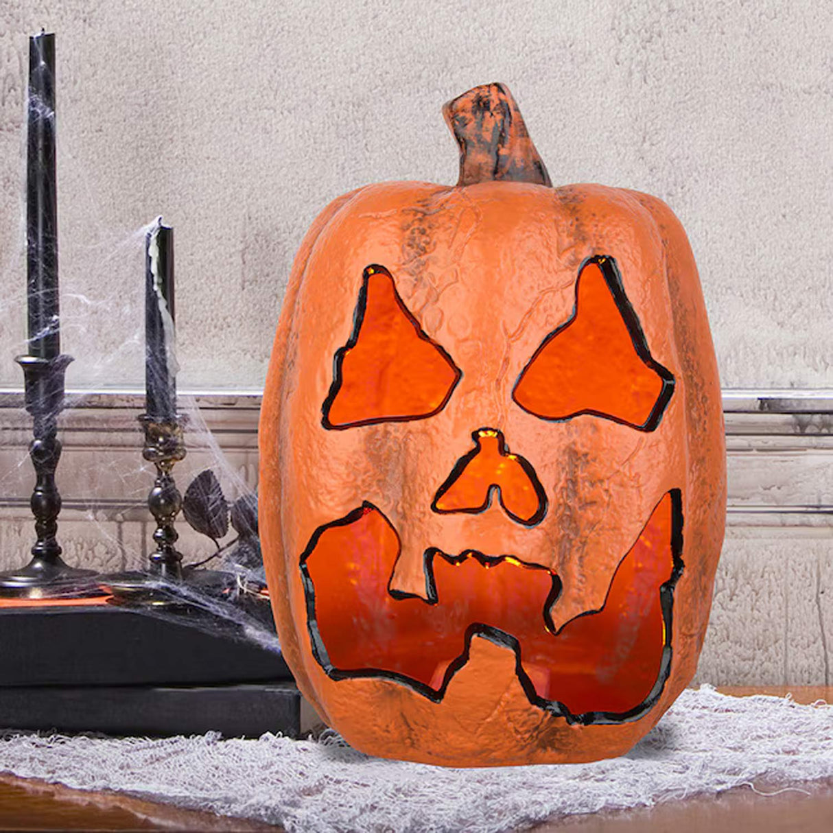 Haunted Living 1-ft Lighted Scary Jack-O-Lantern Decoration