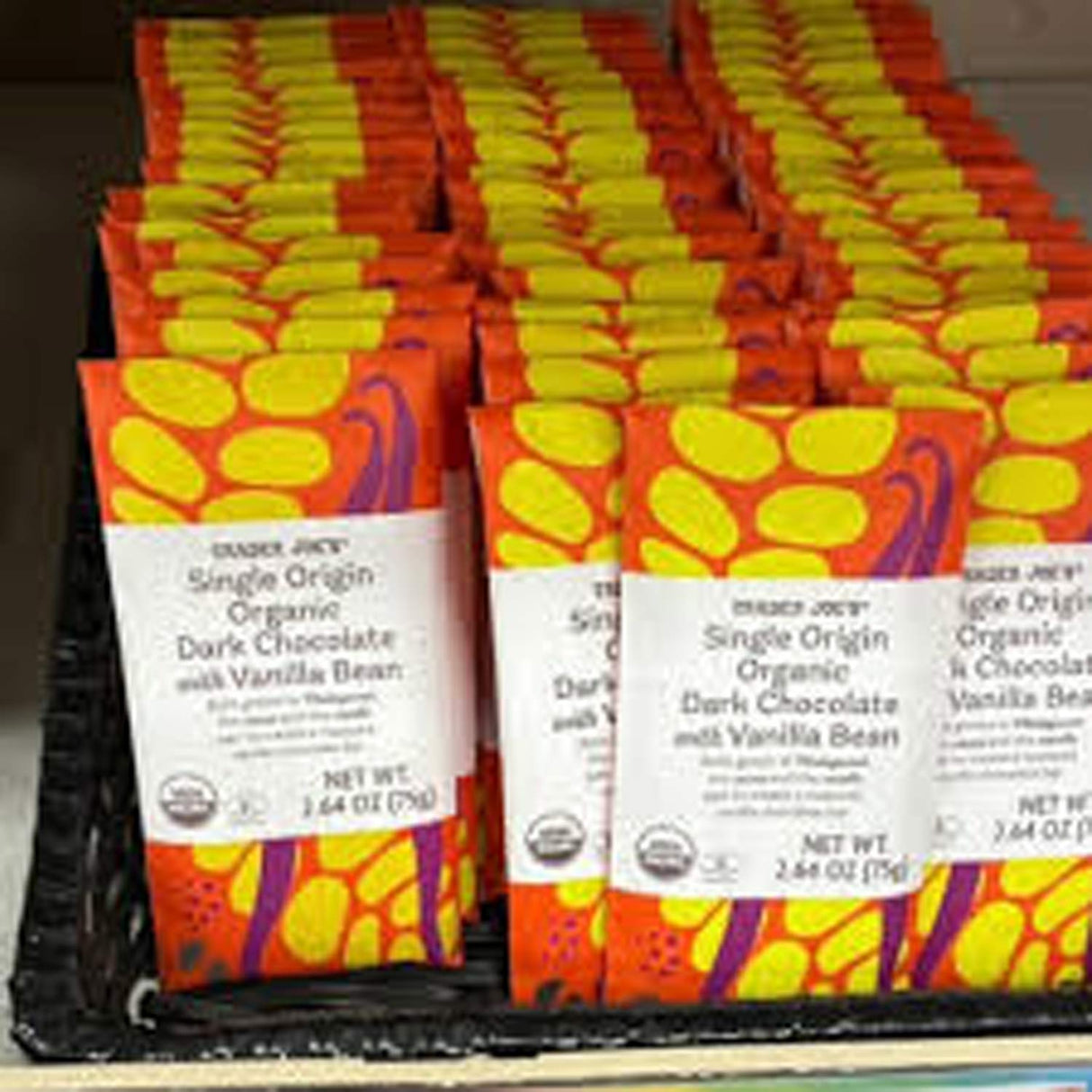 Single Origin Organic Dark Chocolate with Vanilla Bean 2.64 oz Rich & Smooth