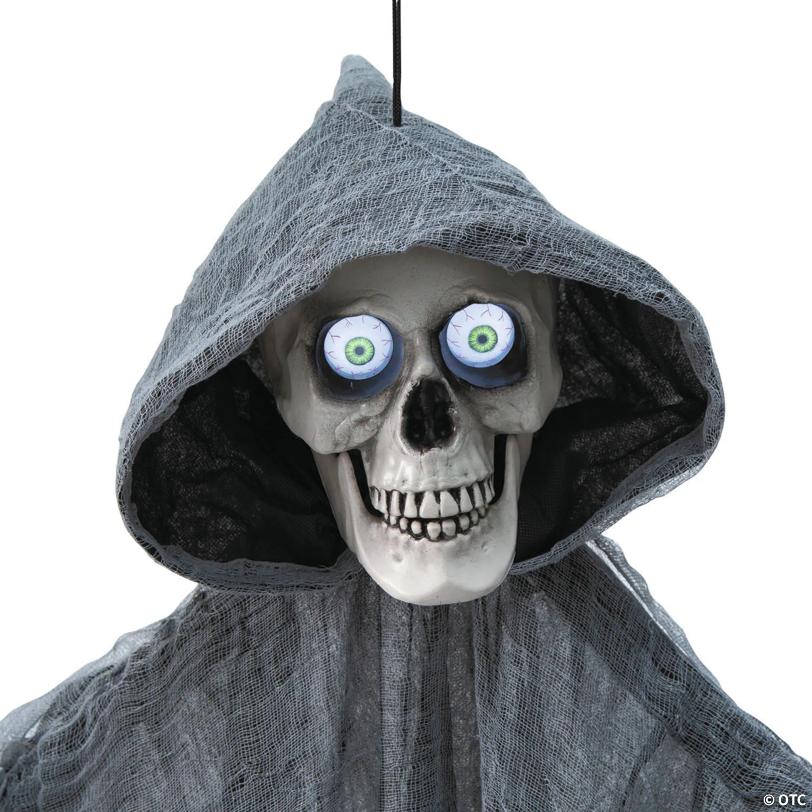 5 Ft. 6" Animated Hanging Skeleton Grim Reaper Halloween Decoration