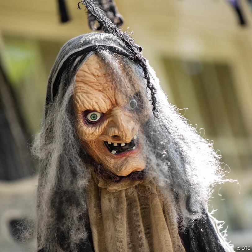 5 Ft. Animated Standing Witch Halloween Decoration