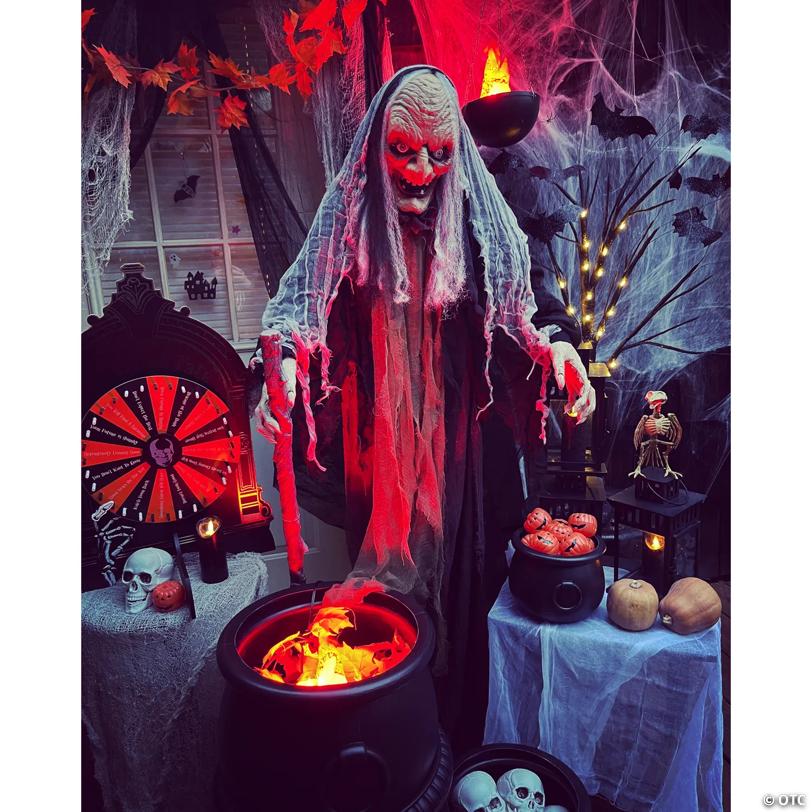 5 Ft. Animated Standing Witch Halloween Decoration