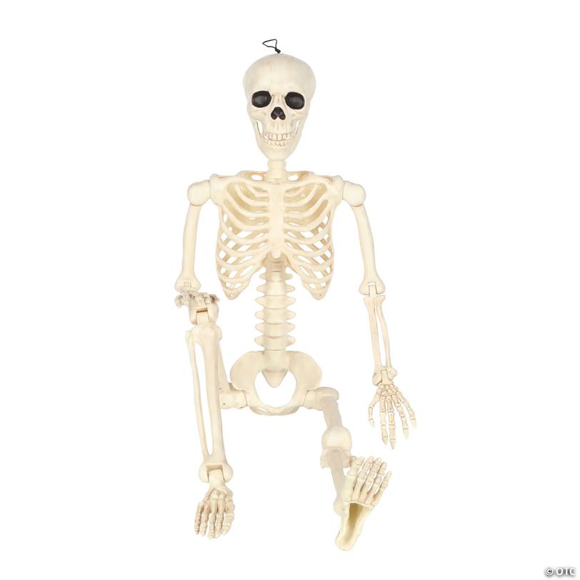5 Ft. Hanging Multi Pose-N-Stay Life-Size Skeleton Halloween Decoration