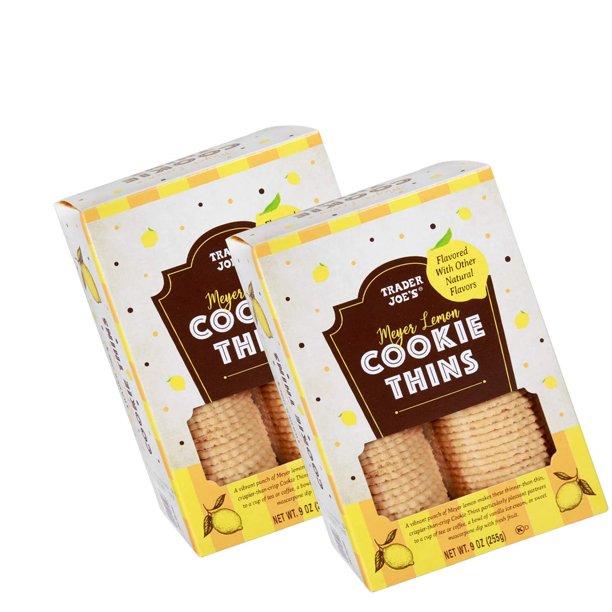 Meyer Lemon Cookie Thins 9 oz Crisp & Citrusy