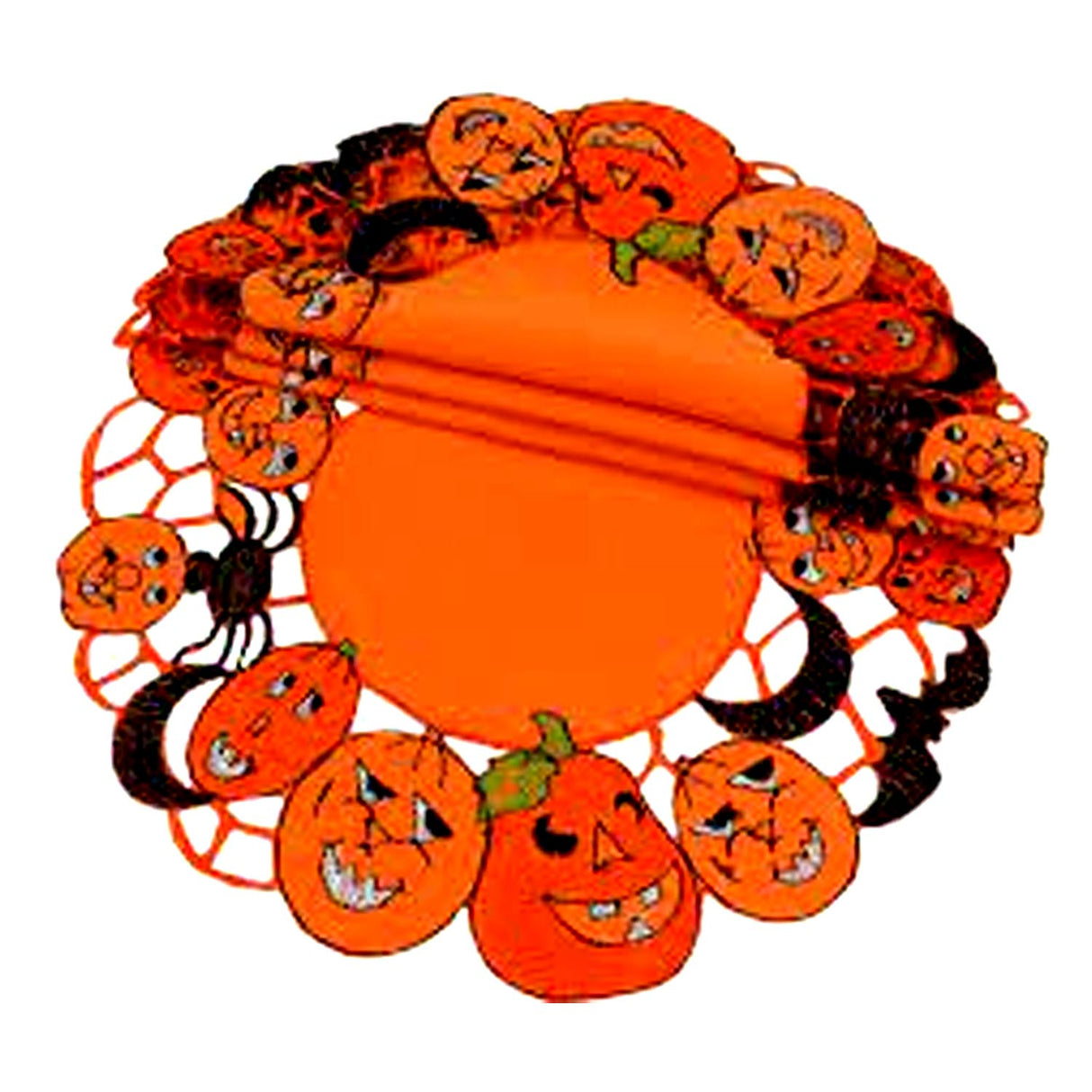 34 Inches Long XIA Home Fashions Tabletop Jack-O-Lantern Table Runner