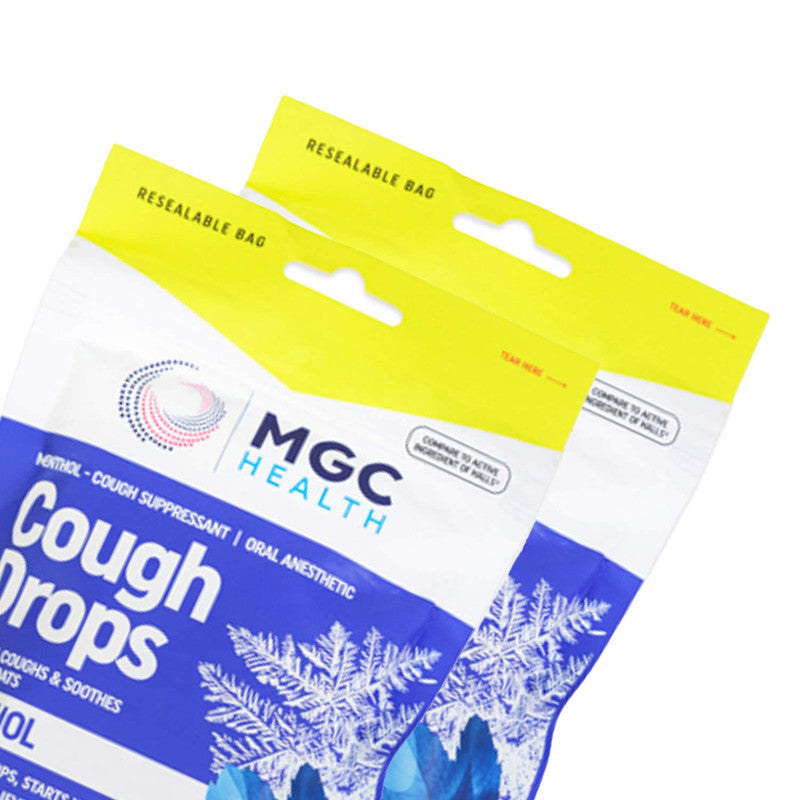 Menthol Cough Drops 30ct MGC Health Lozenges