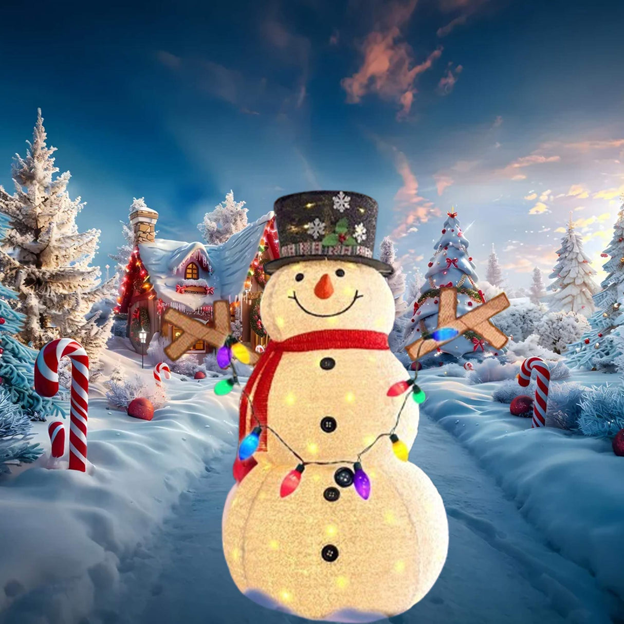 Light Up Indoor Outdoor Christmas Snowman Holiday Yard Decoration