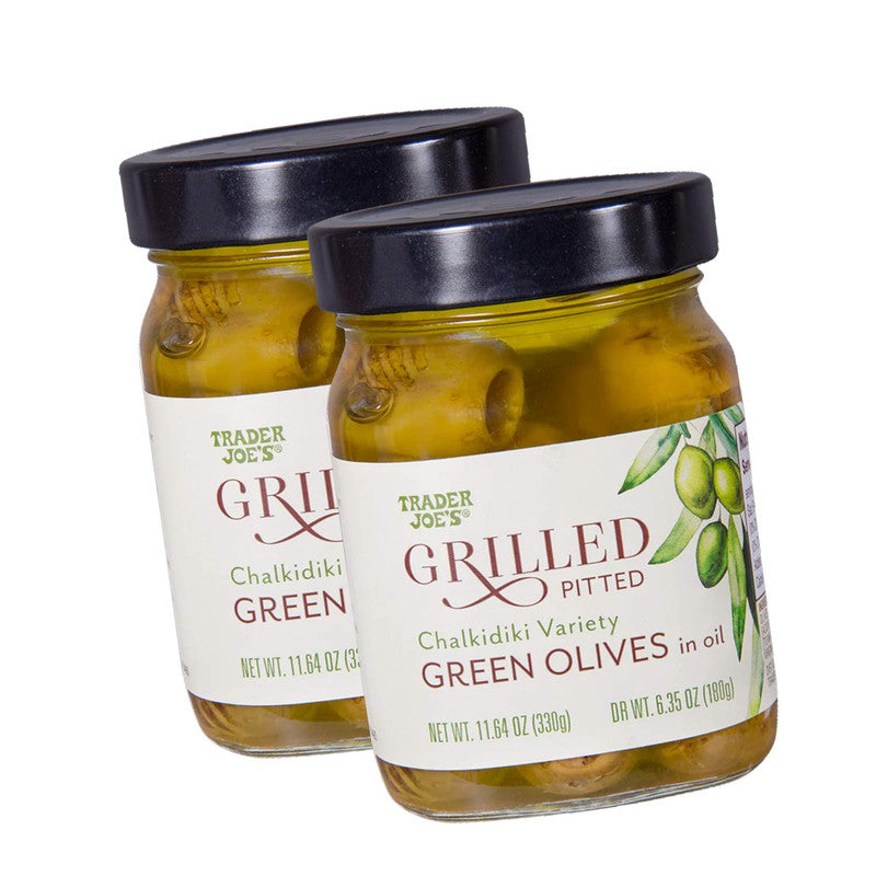 Grilled Pitted Green Olives 11.64 Oz