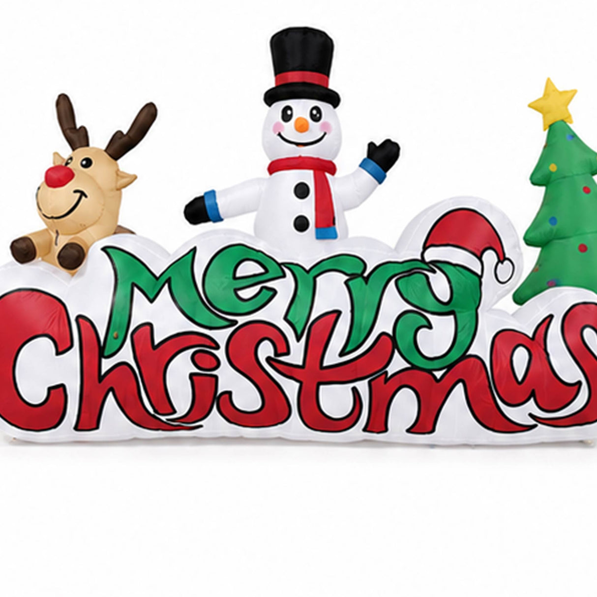 10FT Santa Claus with Fawn Christmas Yard Decoration