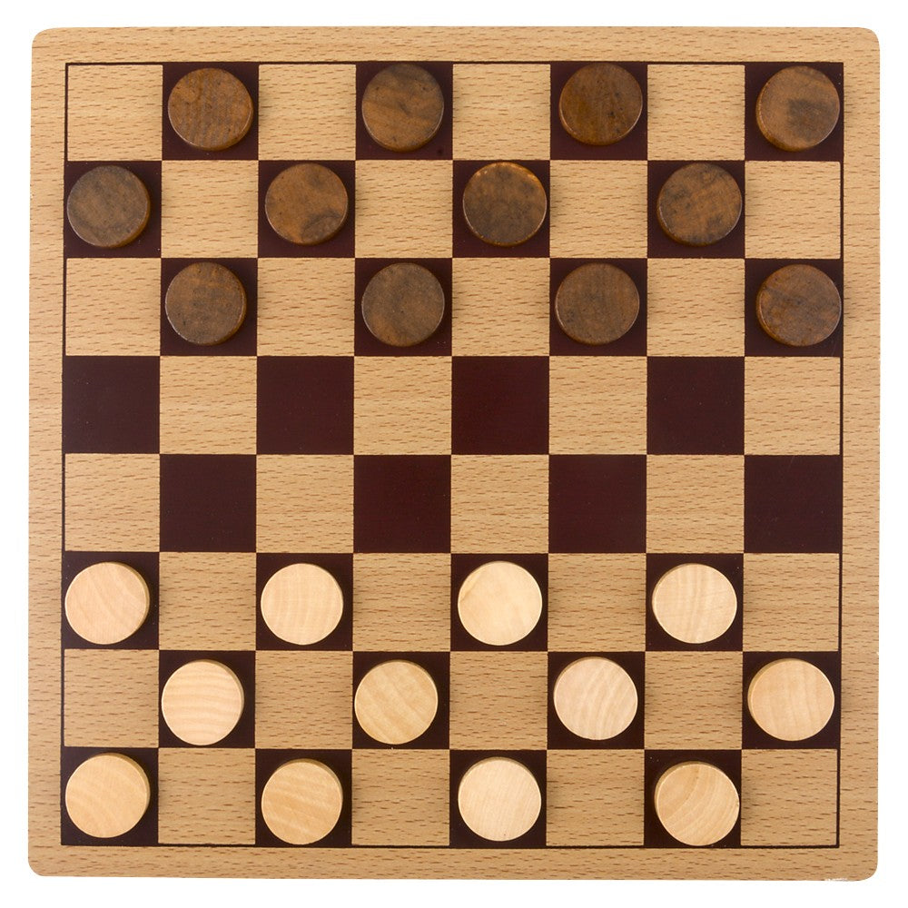 Wooden Checkers 10" (1 Box)