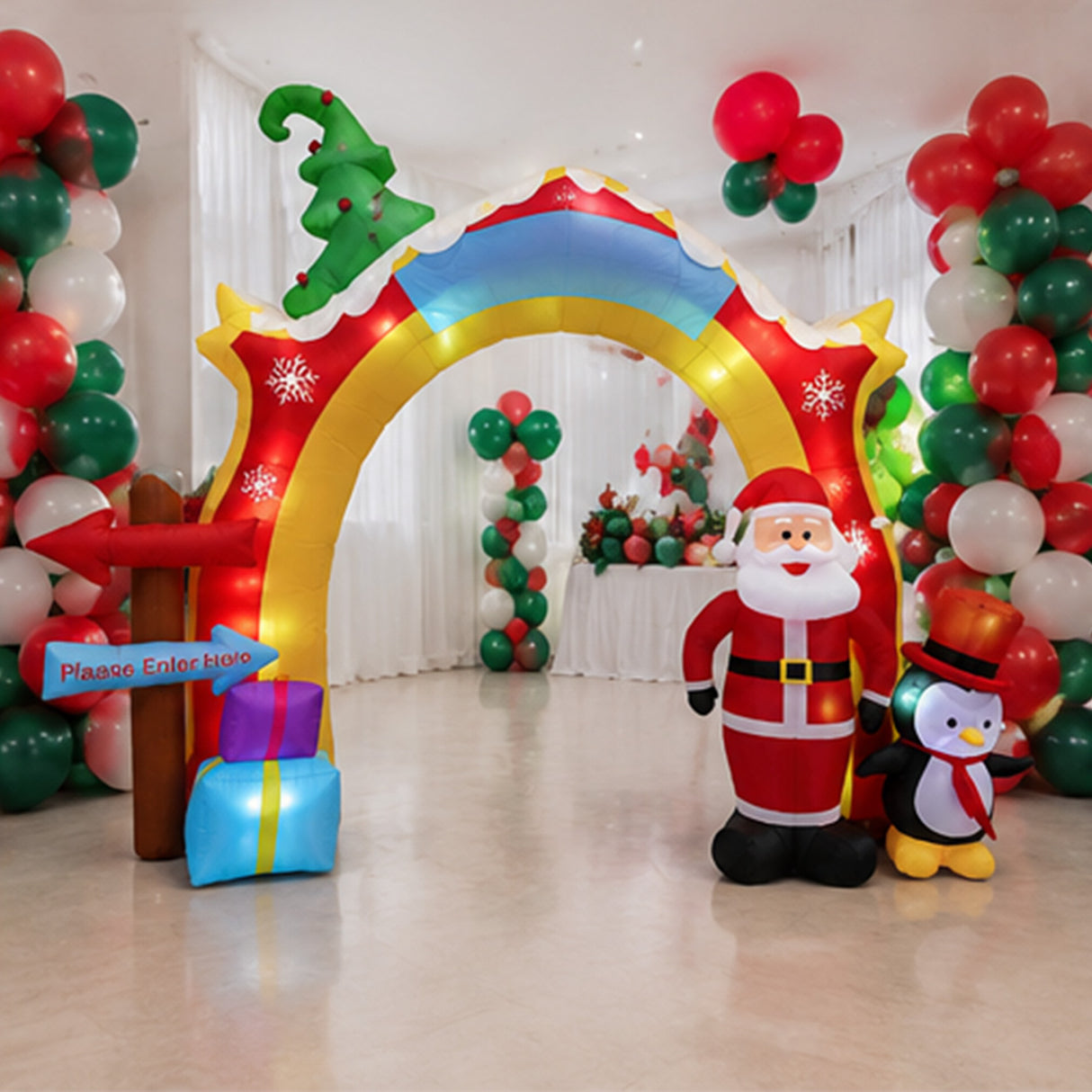 10FT Christmas Arch Outdoor Holiday Decoration