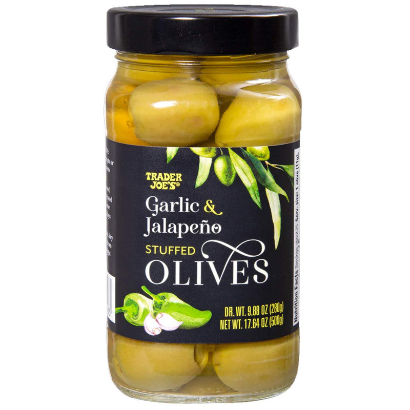 Trader Joe’s Garlic & Jalapeño Stuffed Olives 17.64 Oz