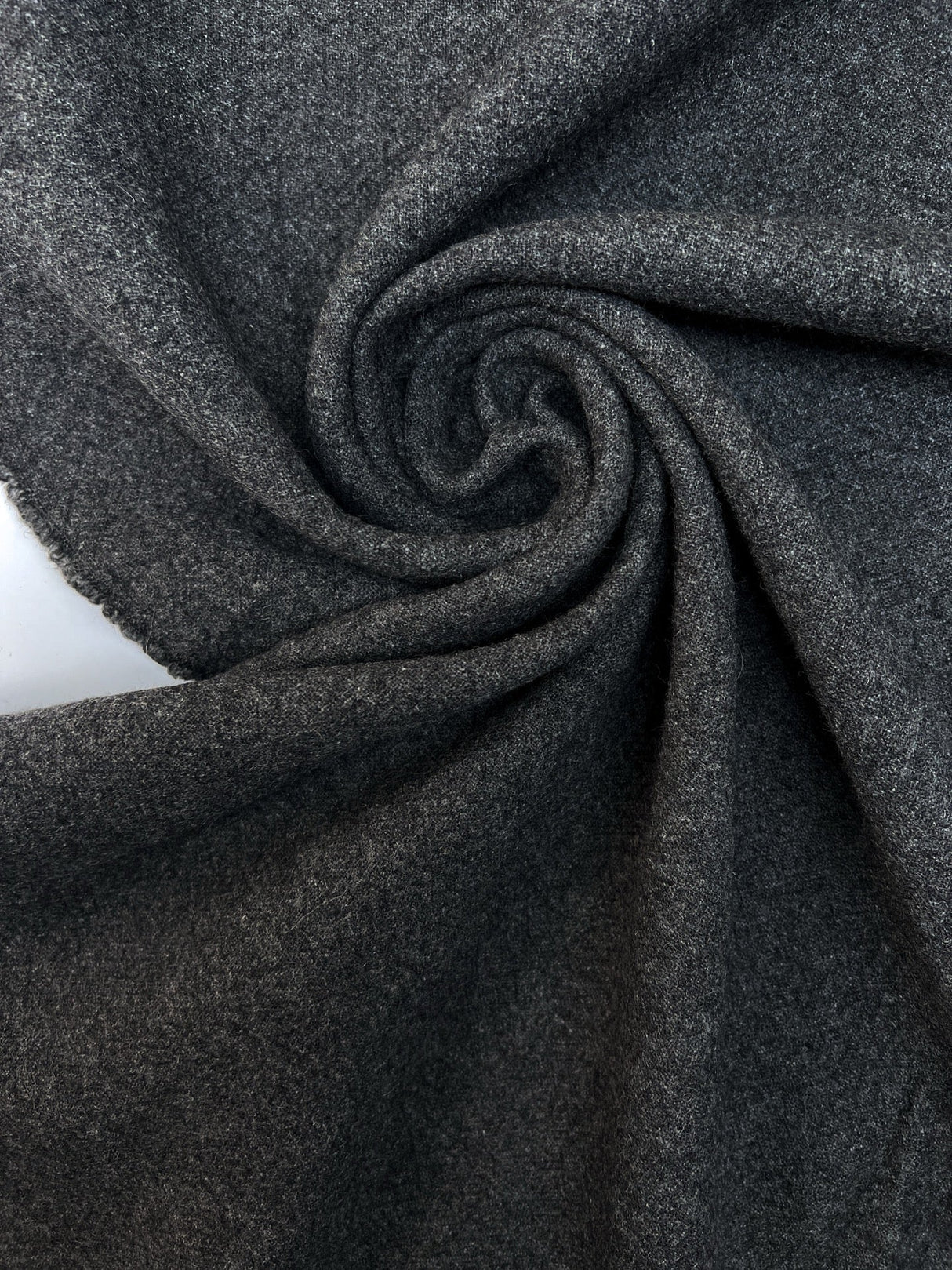 Bonded Gray Tweed Wool Fabric