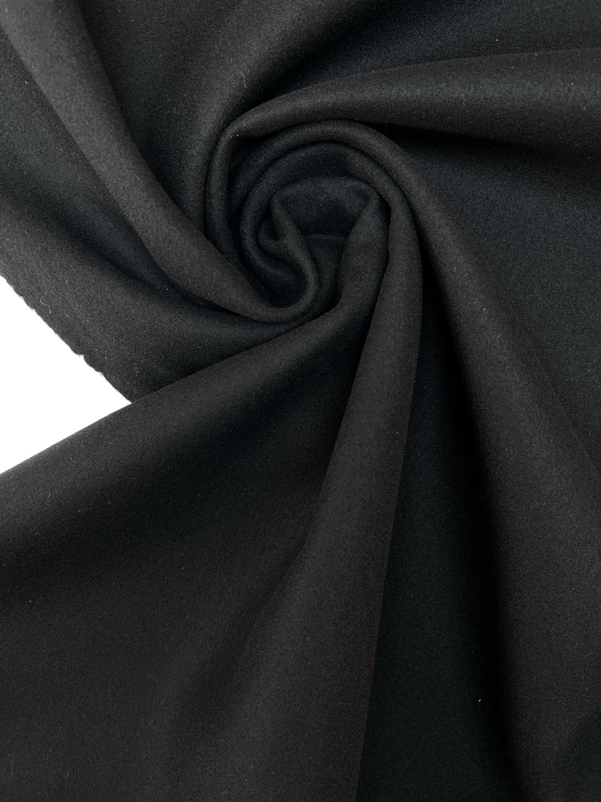 Black Wool Bonded Wool Fabric