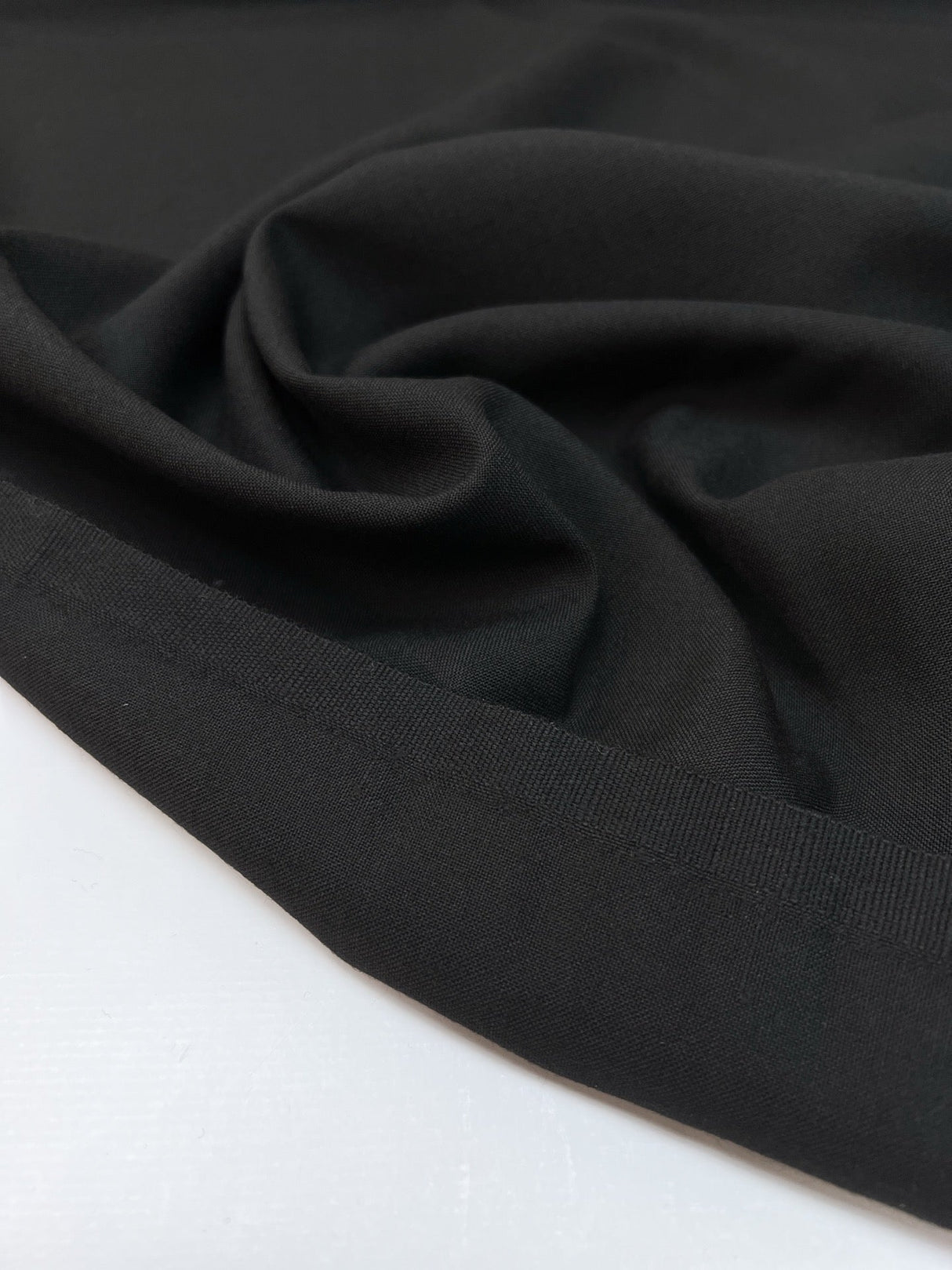 Wool Suit Fabric Black