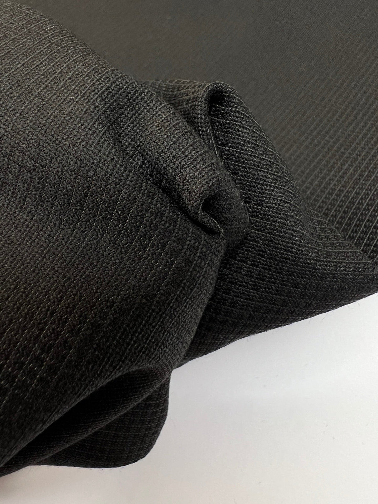 Black Jacquard Polyamide Suiting Fabric