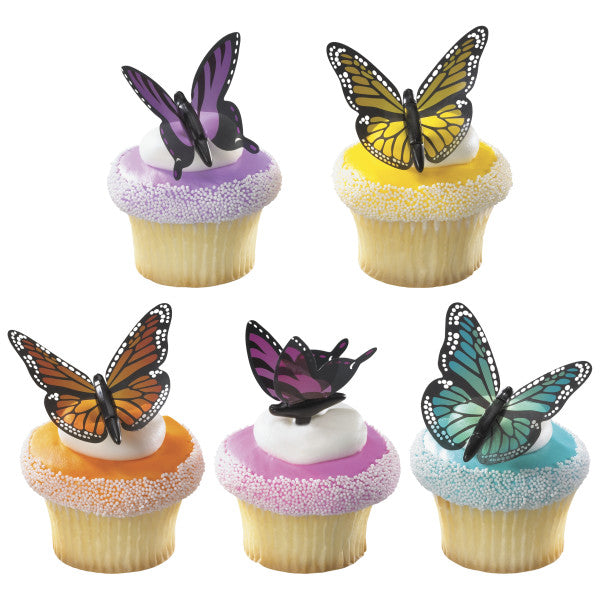 Butterfly Cupcake Toppers Cupcake Cake Decorating 6 set