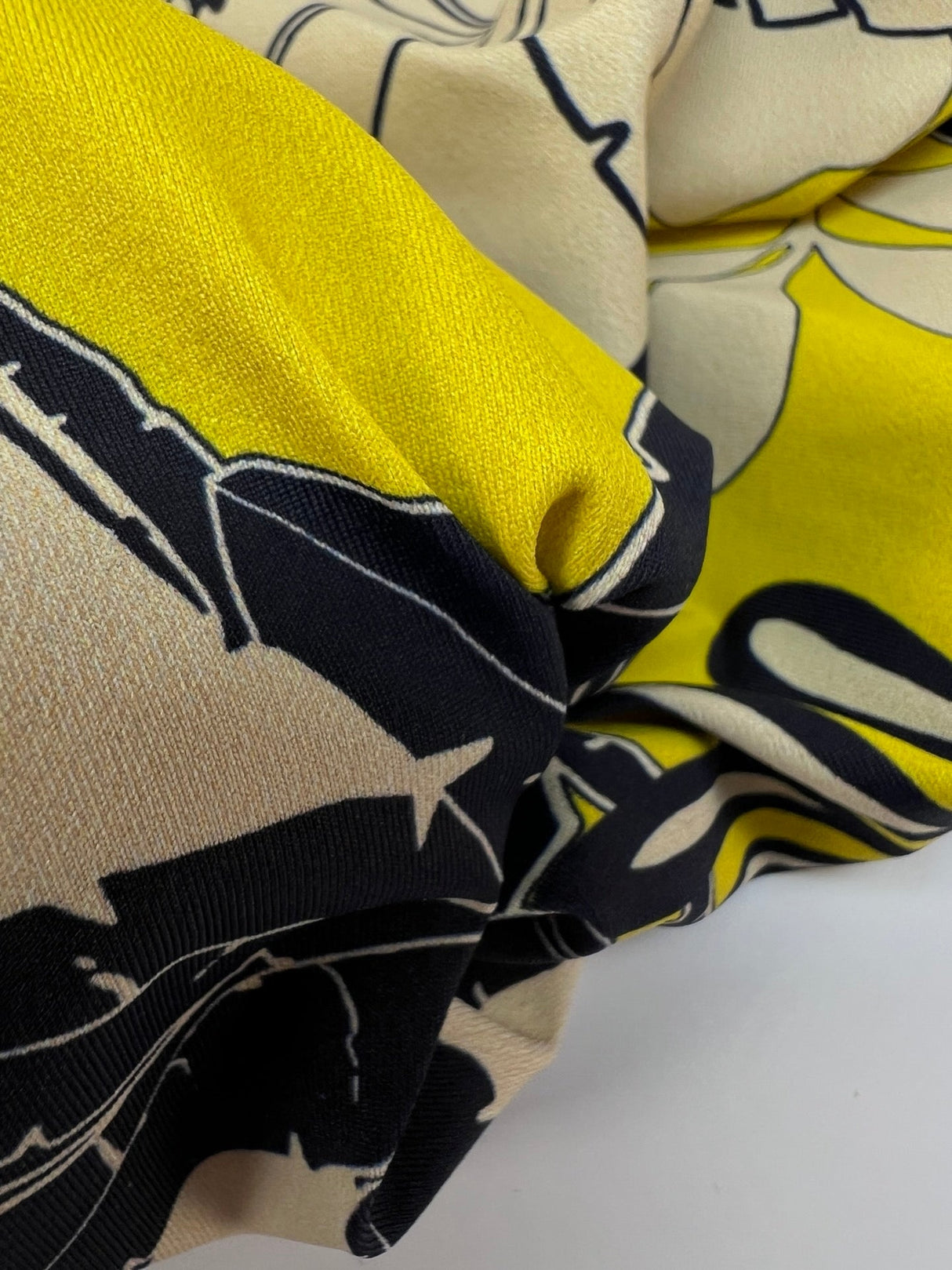 Polyamide Elastane Knit Printed Yellow Beige
