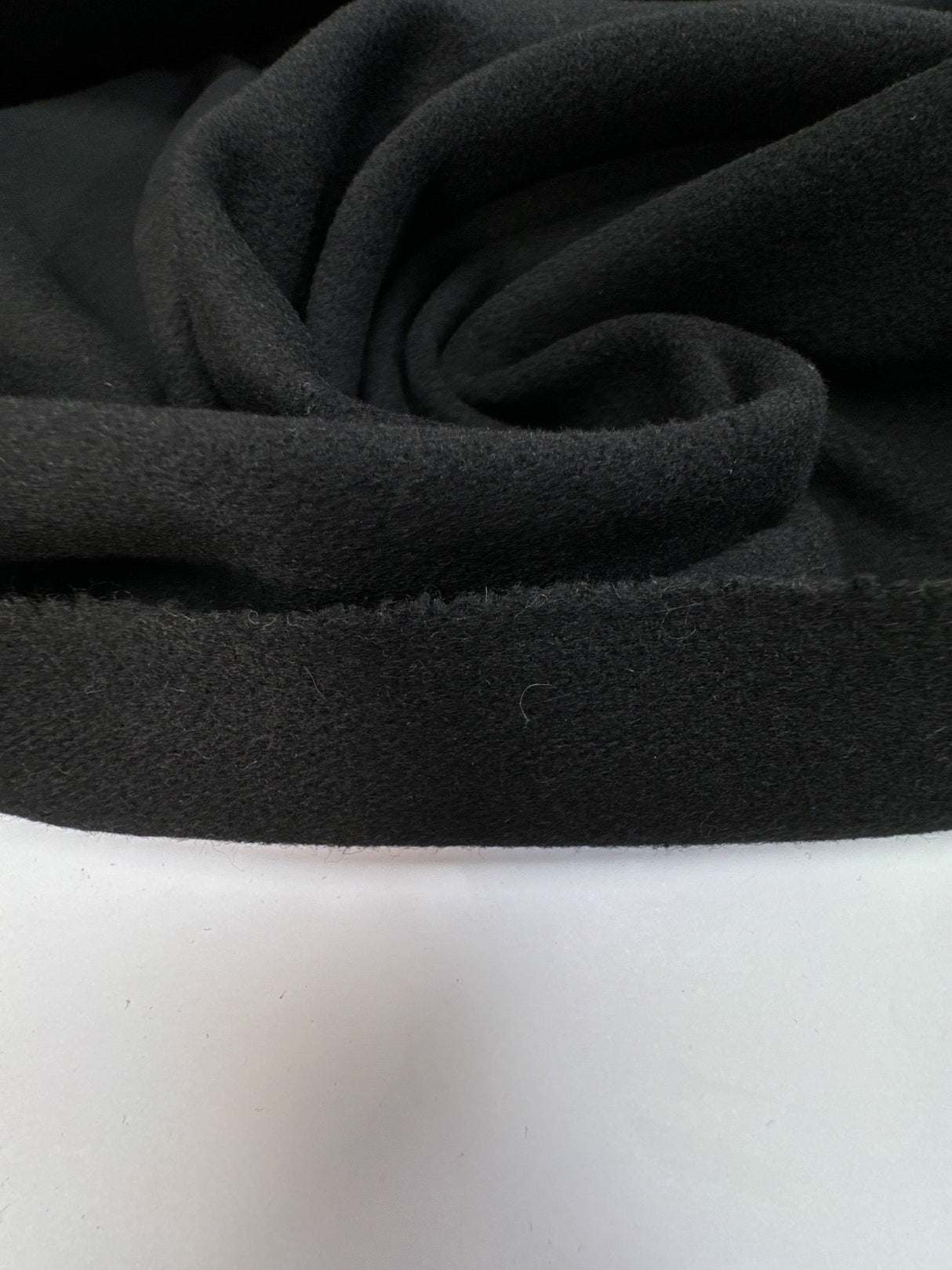 Wool Blend Drape Black