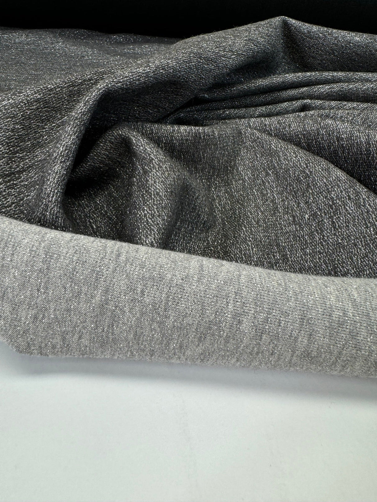 Cotton Polyester Lurex Knitted Silver