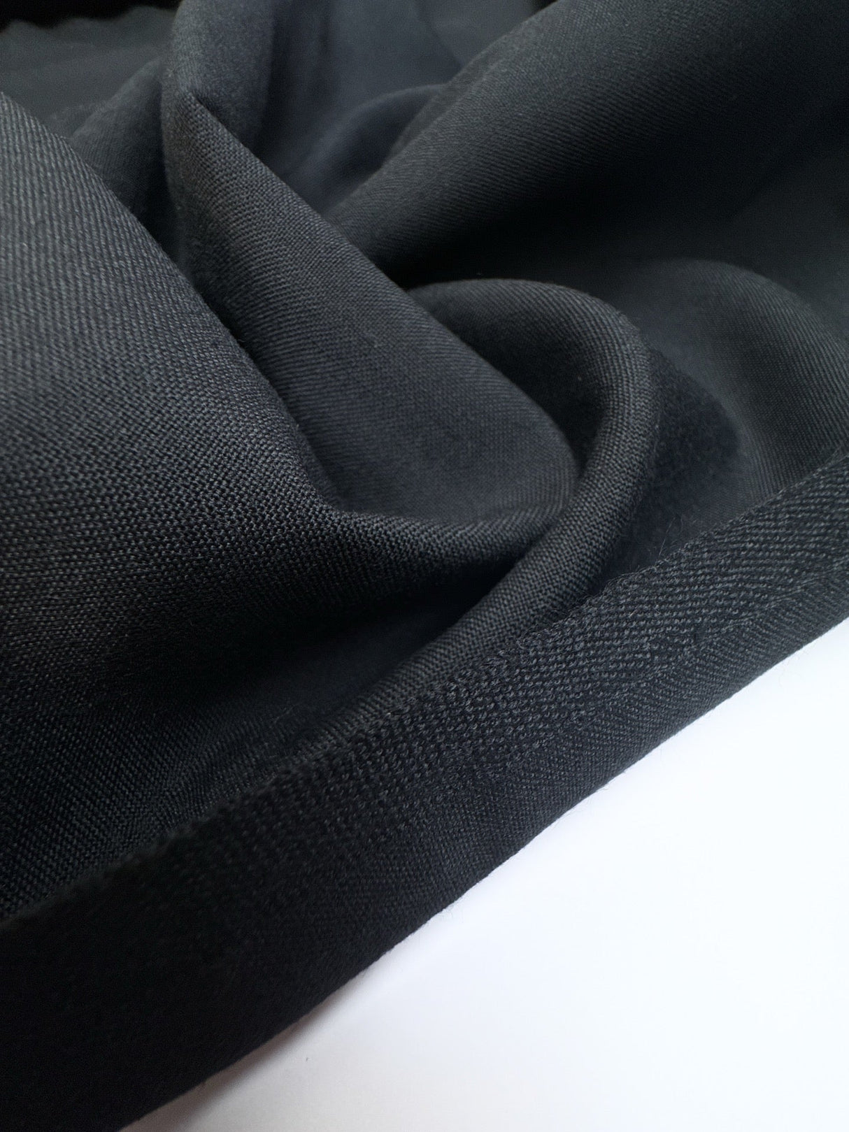 Wool Polyamide Suiting Black