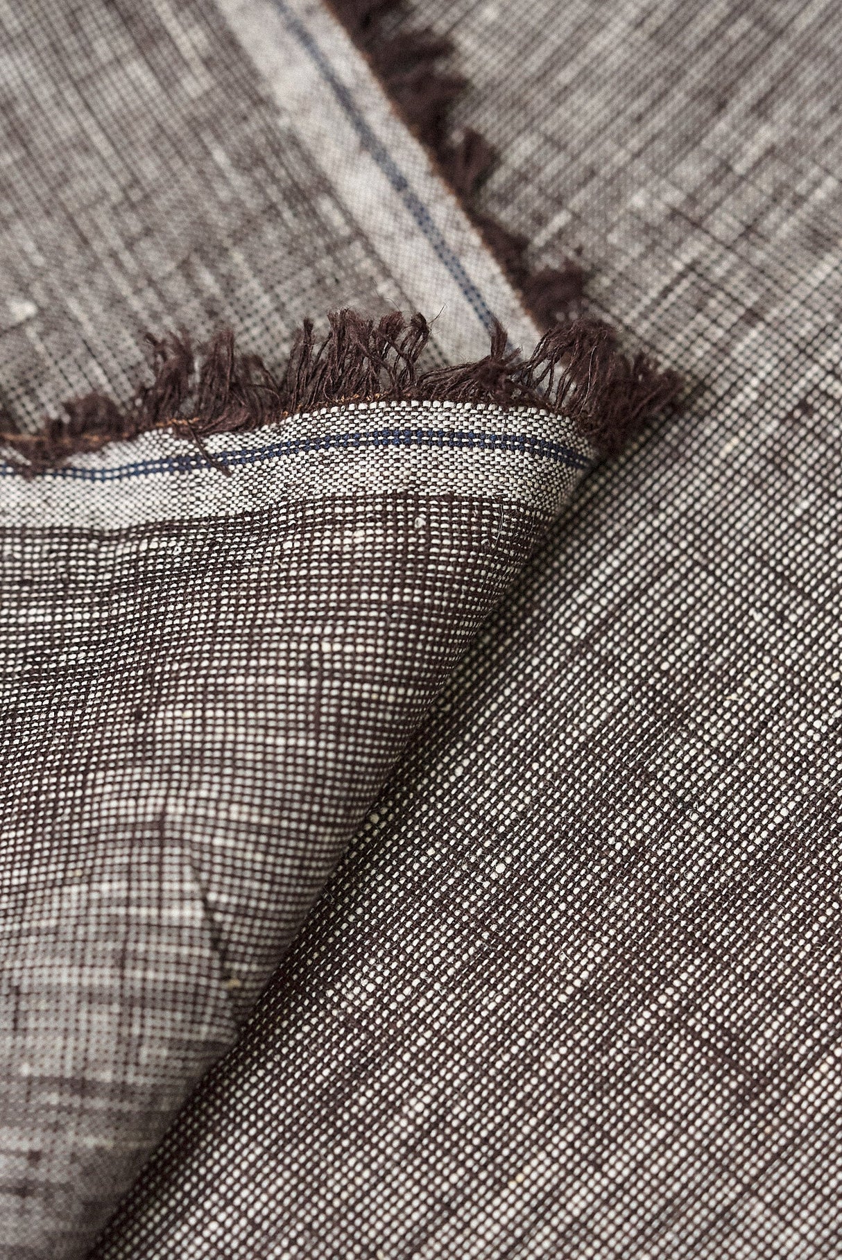 Pure Linen 2-Tone Melange Brown Off-White