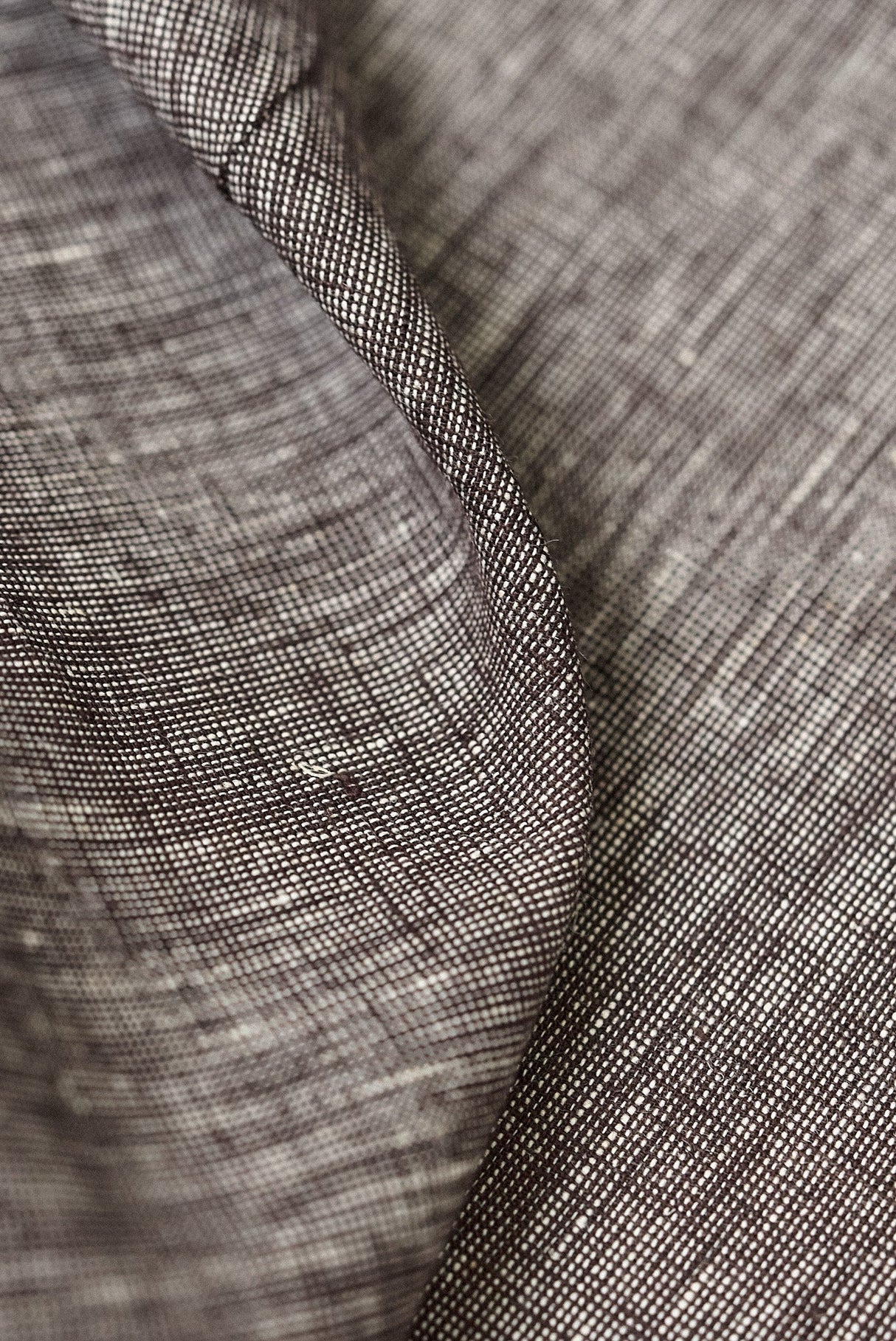 Pure Linen 2-Tone Melange Brown Off-White